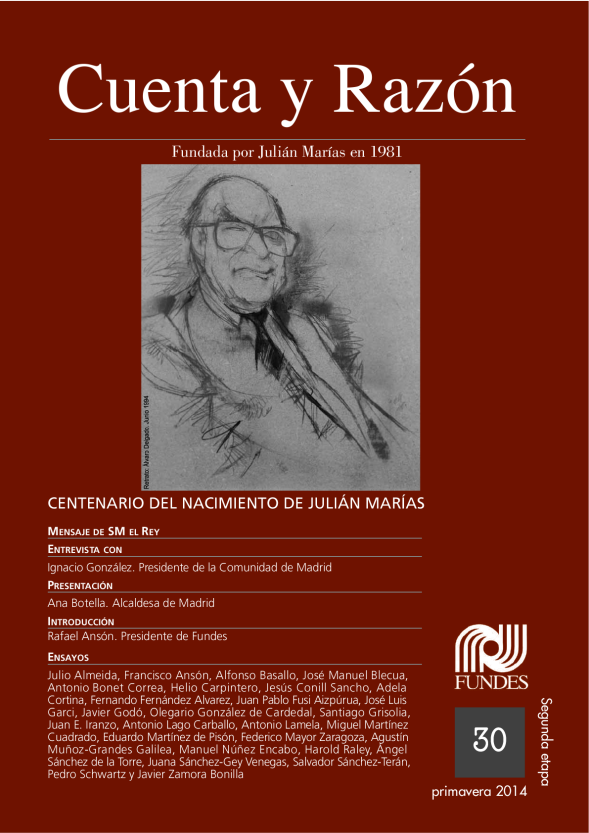 Número especial de la revista Cuenta y Razón en el centenario del nacimiento de Julián Marías