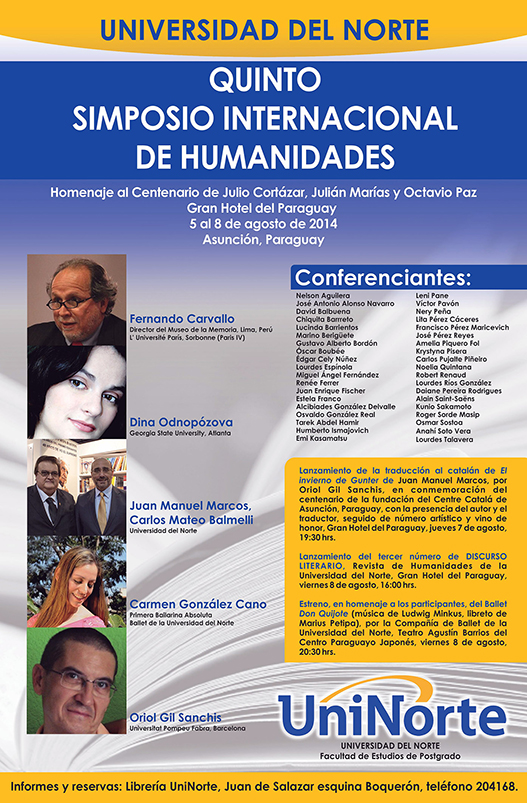 Quinto Simposio Internacional de Humanidades. Universidad del Norte. Paraguay